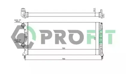 PR 2210A2 PROFIT Радиатор, охлаждение двигателя PR 2210A2 PROFIT Радиатор, охлаждение двигателя